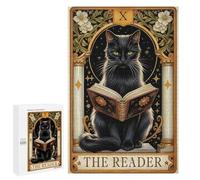 Puzzle Difficile pour Adultes 1000 PCS Cat Tarot Card The Reader Casse-tête pour Adultes, Jeu De Réflexion, Cadeau d'anniversaire, Cadeaux, 1000 PCS