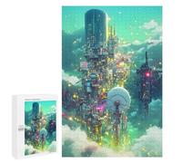 Puzzle Difficile pour Adultes 1000 PCS Cloud Cityscape Futuristic Skyline Puzzles pour Adultes, Jouet, Décoration Murale, Défi Éducatif De Course De Vitesse Manuelle 1000 PCS