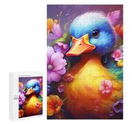 Puzzle Difficile pour Adultes 1000 PCS Colorful Duck with Flowers Puzzles pour Adultes, Jouet, Décoration Murale, Défi Éducatif De Course De Vitesse Manuelle 1000 PCS