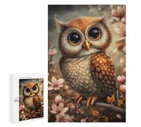 Puzzle Difficile pour Adultes 1000 PCS Cute Owl with Big Eyes Puzzles pour Adultes Jeux Amusants Décoration Intérieure Défi Éducatif 1000 PCS