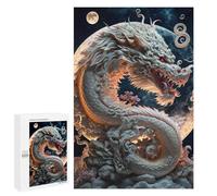 Puzzle Difficile pour Adultes 1000 PCS Dragon Moonlit Serpent -1 Puzzles pour Adultes, Jouet, Décoration Murale, Défi Éducatif De Course De Vitesse Manuelle 1000 PCS