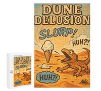 Puzzle Difficile pour Adultes 1000 PCS Dune Delusion Lizard and Ice Cream Puzzles pour Adultes - Jeu Familial - pour S'amuser en Famille - Un pour Les Amateurs De Jeux 1000 PCS