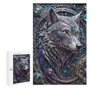 Puzzle Difficile pour Adultes 1000 PCS Futuristic Steampunk Wolf Puzzle pour Adultes Jeux De Relaxation Défi Difficile Difficile À Compléter 1000 PCS