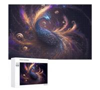 Puzzle Difficile pour Adultes 1000 PCS Galactic Peacock Cosmic Beauty -1 Puzzles pour Adultes, Jouet, Décoration Murale, Défi Éducatif De Course De Vitesse Manuelle 1000 PCS