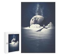 Puzzle Difficile pour Adultes 1000 PCS Galaxy Moon Whale Puzzles pour Adultes - Jeu Familial - pour S'amuser en Famille - Un pour Les Amateurs De Jeux 1000 PCS