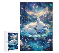 Puzzle Difficile pour Adultes 1000 PCS Sleeping Fox in Fantasy Forest Puzzles pour Adultes - Jeu Familial - pour S'amuser en Famille - Un pour Les Amateurs De Jeux 1000 PCS