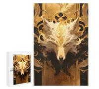 Puzzle Difficile pour Adultes 1000 PCS White Wolf Head Art Deco Casse-tête pour Adultes, Jeu De Réflexion, Cadeau d'anniversaire, Cadeaux, 1000 PCS