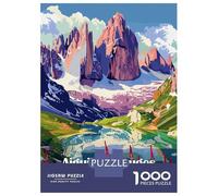 Puzzle Difficile pour Adultes 1000 Pièces Aiguilles Rouges Nature Reserve France Puzzles pour Adolescents Jeux Amusants Cadeaux pour Femmes Défi À Compléter 52x38cm/1000pcs