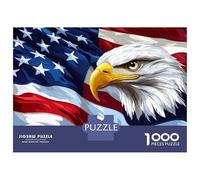 Puzzle Difficile pour Adultes 1000 Pièces American Bald Eagle Puzzles pour Adultes, Jouets À Monter Soi-même, Améliorent La Mémoire, Cadeau d'anniversaire, Cadeaux, 52x38cm/1000pcs