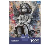 Puzzle Difficile pour Adultes 1000 Pièces Angel Statue with Wings Puzzle, Jouet, Décoration Murale, Cadeau D'analyse Et De Logique pour Les Amis Et La Famille 70x50cm/1000pcs