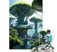 Puzzle Difficile pour Adultes 1000 pièces Arbres du Futur décoration Parfaite pour Un Anniversaire ou Noël Jeu éducatif adapté aux 14 Ans et Plus (50x75cm)