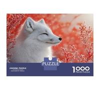Puzzle Difficile pour Adultes 1000 Pièces Arctic Fox in Winter Landscape Puzzles pour Adultes, Jouets À Monter Soi-même, Améliorent La Mémoire, Cadeau d'anniversaire, Cadeaux, 52x38cm/1000pcs