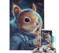Puzzle Difficile pour Adultes 1000 pièces Aventure de l'écureuil Cosmique Jeux de Puzzle relaxants pour Adultes Passe-Temps idéal Cadeau d'anniversaire (Taille 38x52cm)