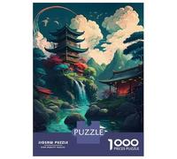 Puzzle Difficile pour Adultes 1000 Pièces Beautiful Village Japanese Puzzles pour Adultes - Jeux Relaxants - Améliore La Mémoire pour Les Joueurs 38x26cm/1000pcs