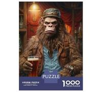 Puzzle Difficile pour Adultes 1000 Pièces Bigfoot Loves Craft Beer Puzzle Anti-Stress, Jeu D'analyse Et De Logique, Cadeau d'anniversaire, Cadeaux, 70x50cm/1000pcs