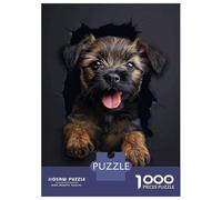 Puzzle Difficile pour Adultes 1000 Pièces Border Terrier Puzzle Adulte Jeux Relaxants Améliore La Mémoire Défi Éducatif 52x38cm/1000pcs
