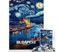 Puzzle Difficile pour Adultes 1000 pièces Budapest Hongrie Nuit étoilée Jeu éducatif décoration Murale Collection d'artistes Beaux-Arts (50x75cm)