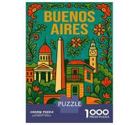 Puzzle Difficile pour Adultes 1000 Pièces Buenos Aires Travel Puzzles pour Adultes - Jeux Relaxants - Améliore La Mémoire pour Les Joueurs 38x26cm/1000pcs
