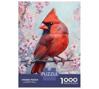 Puzzle Difficile pour Adultes 1000 Pièces Cardinal in Bloom Puzzle Anti-Stress, Jeu D'analyse Et De Logique, Cadeau d'anniversaire, Cadeaux, 70x50cm/1000pcs