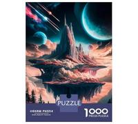 Puzzle Difficile pour Adultes 1000 Pièces Celestial Castle Realms Puzzles pour Adolescents Jeu Manuel Vacances À La Maison Passer Le Temps pour Les Joueurs 52x38cm/1000pcs