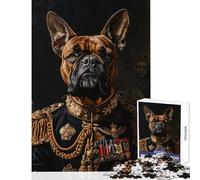Puzzle Difficile pour Adultes 1000 pièces Chien Empereur Puzzle 1000 pièces décoration Murale Cadeau d'anniversaire (50x75cm)