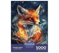 Puzzle Difficile pour Adultes 1000 Pièces Cosmic Fox Mystique Puzzle Anti-Stress, Jeu D'analyse Et De Logique, Cadeau d'anniversaire, Cadeaux, 52x38cm/1000pcs