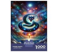 Puzzle Difficile pour Adultes 1000 Pièces Cosmic Serpent Art Print Puzzle, Jouet, Décoration Murale, Cadeau D'analyse Et De Logique pour Les Amis Et La Famille 38x26cm/1000pcs