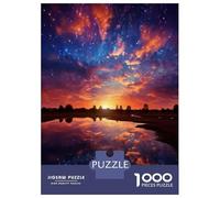 Puzzle Difficile pour Adultes 1000 Pièces Cosmic Sunset Reflections Puzzle, Jouet, Décoration Murale, Cadeau D'analyse Et De Logique pour Les Amis Et La Famille 70x50cm/1000pcs