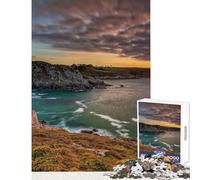 Puzzle Difficile pour Adultes 1000 pièces Coucher de Soleil sur Une Falaise décoration Murale Cadeau d'anniversaire (50x75cm)
