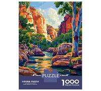 Puzzle Difficile pour Adultes 1000 Pièces Croajingolong Australia Landscape Painting Puzzles pour Adultes - Jeux Relaxants - Améliore La Mémoire pour Les Joueurs 38x26cm/1000pcs