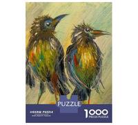 Puzzle Difficile pour Adultes 1000 Pièces Crows Waiting for Rain Puzzles pour Adultes, Jouets À Monter Soi-même, Améliorent La Mémoire, Cadeau d'anniversaire, Cadeaux, 52x38cm/1000pcs