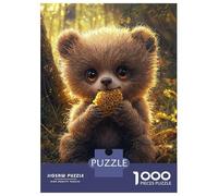 Puzzle Difficile pour Adultes 1000 Pièces Cute Honey Bear Puzzle Anti-Stress, Jeu D'analyse Et De Logique, Cadeau d'anniversaire, Cadeaux, 38x26cm/1000pcs