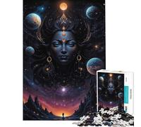 Puzzle Difficile pour Adultes 1000 pièces Déesse Cosmique Jeu de réflexion Stimulant Cadeau d'anniversaire décoration Murale (50x75cm)