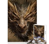 Puzzle Difficile pour Adultes 1000 pièces Dragon Cyber Doré Jeu à Monter soi-même Cadeau d'anniversaire Jeu Pratique Collection d'artistes Beaux-Arts Dimensions 38x26cm