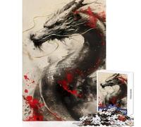 Puzzle Difficile pour Adultes 1000 pièces Dragon du Chaos Jouet Anti-Stress Cadeau de Noël Secret Jeu Familial défi éducatif Dimensions 38x26cm