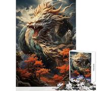 Puzzle Difficile pour Adultes 1000 pièces Dragon du Gouffre Céleste Jeu éducatif améliore la mémoire Jouet Anti-Stress activités Amusantes à la Maison (52x38cm)