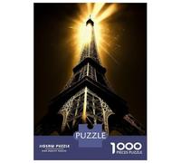 Puzzle Difficile pour Adultes 1000 Pièces Eiffel Tower Puzzle pour Adultes Jeux Relaxants Défi Difficile Cadeau d'anniversaire, Cadeaux, 38x26cm/1000pcs