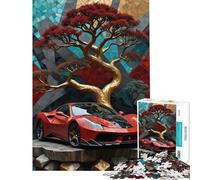 Puzzle Difficile pour Adultes 1000 pièces Ferrari Rouge paysages décoration Parfaite pour Un Anniversaire ou Noël Jeu éducatif adapté aux 14 Ans et Plus (38x26cm)