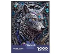 Puzzle Difficile pour Adultes 1000 Pièces Futuristic Steampunk Wolf Puzzles pour Adolescents Jeux Amusants Cadeaux pour Femmes Défi À Compléter 38x26cm/1000pcs