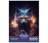 Puzzle Difficile pour Adultes 1000 Pièces Galactic Fox Kitsune Puzzle, Jouet, Décoration Murale, Cadeau D'analyse Et De Logique pour Les Amis Et La Famille 38x26cm/1000pcs