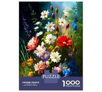 Puzzle Difficile pour Adultes 1000 Pièces Garden Perennial Flowers Puzzles pour Adolescents Jeux Amusants Cadeaux pour Femmes Défi À Compléter 52x38cm/1000pcs