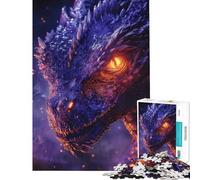 Puzzle Difficile pour Adultes 1000 pièces Gros Plan d'un Dragon défi éducatif décoration Murale Jeu pour Les 14 Ans et Plus 38x26cm