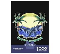 Puzzle Difficile pour Adultes 1000 Pièces Happy Summer Whale Puzzle Adulte Jeu Manuel pour S'amuser en Famille Un Défi À Relever 38x26cm/1000pcs