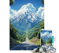 Puzzle Difficile pour Adultes 1000 pièces Illustration d'une Magnifique Route de Montagne Puzzle Relaxant pour Adultes améliore la mémoire défi à relever (Taille 50x75cm)