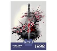 Puzzle Difficile pour Adultes 1000 Pièces Japanese Katana Puzzle, Jouet, Décoration Murale, Cadeau D'analyse Et De Logique pour Les Amis Et La Famille 52x38cm/1000pcs