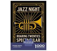 Puzzle Difficile pour Adultes 1000 Pièces Jazz Night Roaring Twenties Spectacular Puzzles pour Adolescents Jeu Manuel Vacances À La Maison Passer Le Temps pour Les Joueurs 38x26cm/1000pcs