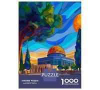 Puzzle Difficile pour Adultes 1000 Pièces Jerusalem Palestine Puzzle Adulte Jeu Manuel pour S'amuser en Famille Un Défi À Relever 38x26cm/1000pcs