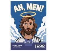 Puzzle Difficile pour Adultes 1000 Pièces Jesus Christ Cartoon Puzzles pour Adultes, Jouets À Monter Soi-même, Améliorent La Mémoire, Cadeau d'anniversaire, Cadeaux, 70x50cm/1000pcs
