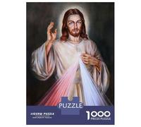 Puzzle Difficile pour Adultes 1000 Pièces Jesus Christ Poster Puzzle Adulte Jeux Relaxants Améliore La Mémoire Défi Éducatif 52x38cm/1000pcs