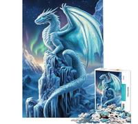 Puzzle Difficile pour Adultes 1000 pièces La Reine des Neiges Dragon Majesty Puzzles pour Adolescents Vacances à la Maison Activités Amusantes pour Passer Le Temps Jeu Stimulant Cadeau (38x52cm)